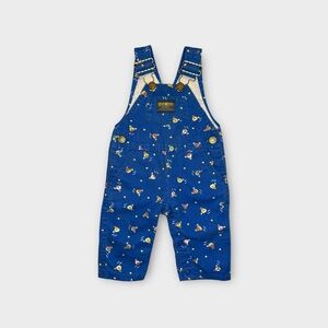 OshKosh B’gosh Vintage Boat Wave Pattern Blue Overalls